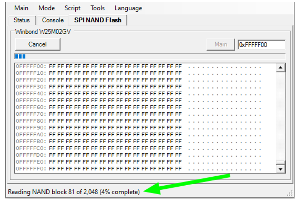 Main Memory Dump with FlashcatUSB
